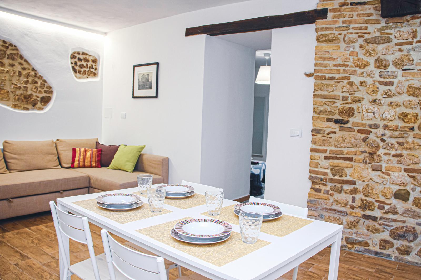 Vista della cucina completa